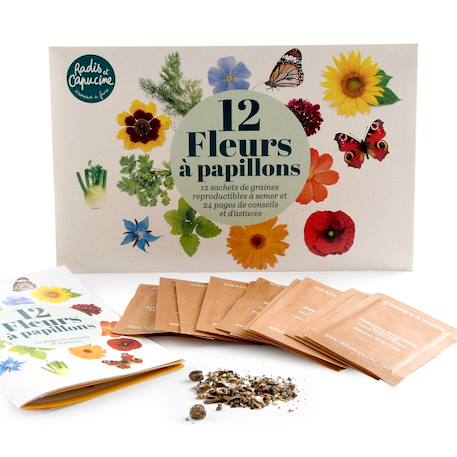 12 sachets de graines fleurs à papillons Beige 1 - vertbaudet enfant 
