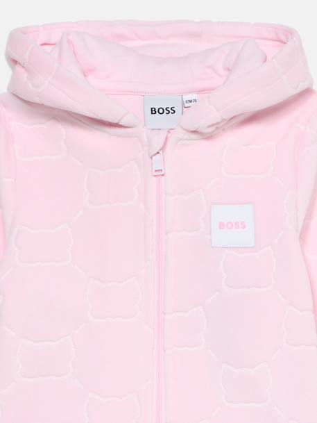 Ensemble fille 2 pièces gilet à capuche et bas Rose clair 3 - vertbaudet enfant 