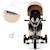 Tricycle Évolutif Kinderkraft EASYTWIST 5 en 1 avec Siège Rotatif 360°, Roues PU Increvables et Capote UPF50+ Beige+Gris+Noir+Rose+Vert 4 - vertbaudet enfant 