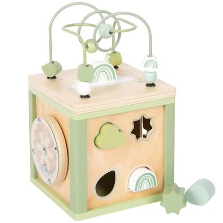 Cube de motricité en bois Bleu+Rose+Vert 13 - vertbaudet enfant 
