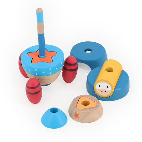 Fusée empilable surprise Bleu 3 - vertbaudet enfant 