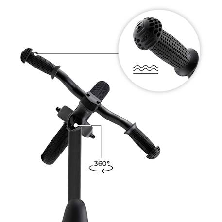 Draisienne ETER avec Cadre en Nylon Léger, Selle Réglable, Roues PU 12 Pouces et Poignées Antidérapantes Jaune citron+Noir+Rouge+Vert 11 - vertbaudet enfant 