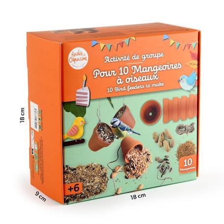 Coffret diy - 10 mangeoires à oiseaux Orange 6 - vertbaudet enfant 