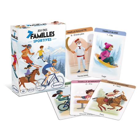 Jeu des 7 familles sportives Blanc 2 - vertbaudet enfant 