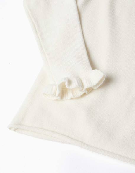 Pull en maille avec nœud jacquard Blanc 4 - vertbaudet enfant 