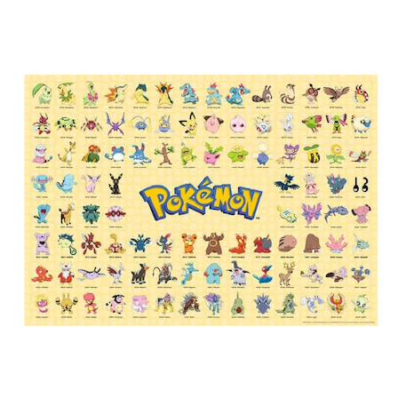 Puzzle pokédex de la région de johto 1000 pcs Blanc 1 - vertbaudet enfant 