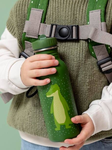 Gourde 500 ml bleu+jaune+marron+mauve+Mr Dino+Mr Fox+Mr Lion+Mrs Cat+Mrs Mouse+Mrs Rabbit+Mrs Unicorn+rose pâle+vert sapin 57 - vertbaudet enfant 