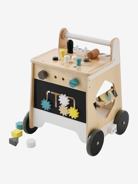 Chariot de marche bricolage en bois FSC® BEIGE 2 - vertbaudet enfant 