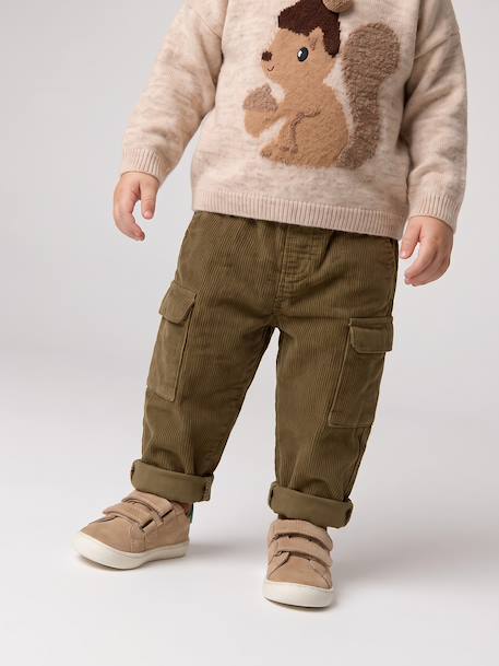 Pantalon bébé garçon velours kaki 6 - vertbaudet enfant 