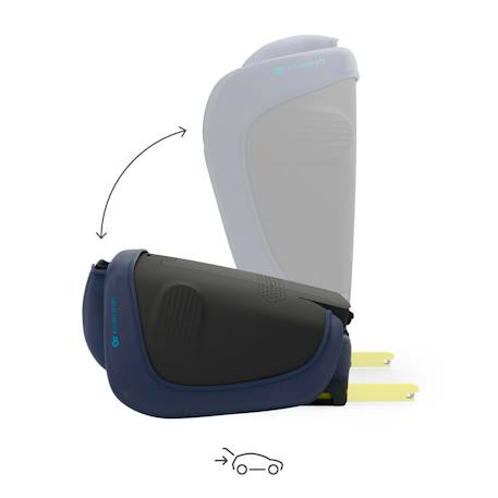 Siège auto Kinderkraft UNITY 2 I-Size 100-150 cm isofix pliable dossier inclinable + organisateur voiture Bleu+Gris+Noir+Vert 4 - vertbaudet enfant 
