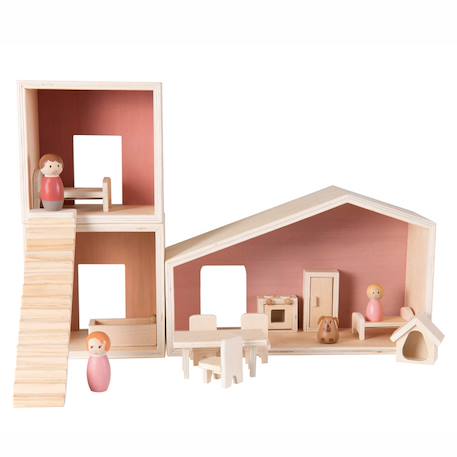 Maison de poupées modulaire Beige 2 - vertbaudet enfant 