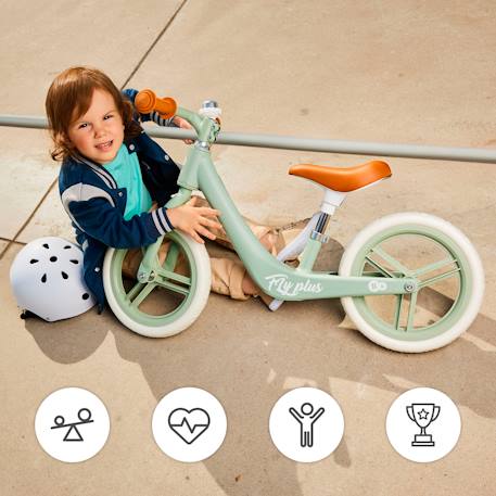 Draisienne Kinderkraft FLY PLUS pour Enfant dès 2 Ans avec Guidon Antidérapant et Cadre Léger en Magnésium Blue+Mint+Pink 10 - vertbaudet enfant 