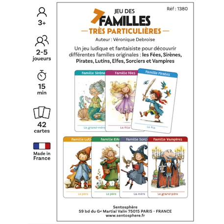 Jeu des 7 familles très particulières Blanc 3 - vertbaudet enfant 
