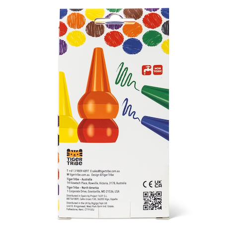 Crayons empilables arc-en-ciel Blanc 5 - vertbaudet enfant 