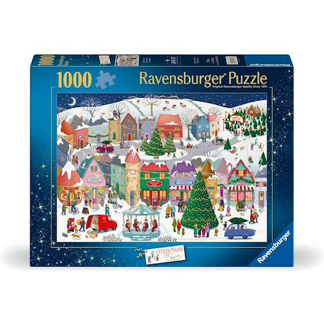 Puzzle la ville de noël 1000 pcs Bleu 1 - vertbaudet enfant 