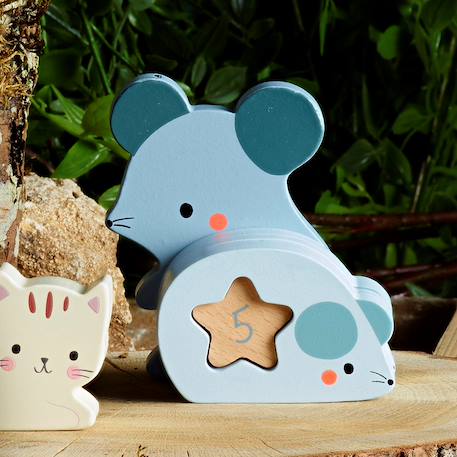 Puzzles d'éveil maman bébé animaux Marron 3 - vertbaudet enfant 
