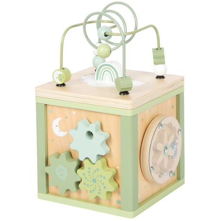 Cube de motricité en bois Bleu+Rose+Vert 14 - vertbaudet enfant 
