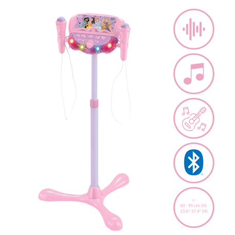 Microphone lumineux disney princesses avec 2 micros et effets vocaux Rose 2 - vertbaudet enfant 
