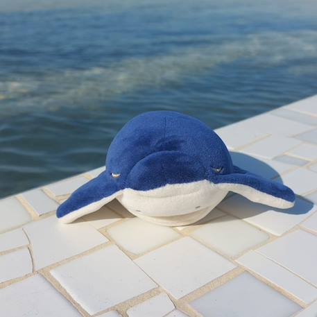 Porte-clé peluche nemu nemu eita la raie manta (18 cm) Bleu, blanc 6 - vertbaudet enfant 