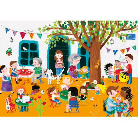 Livre puzzles en bois Bleu+Jaune+Orange 11 - vertbaudet enfant 