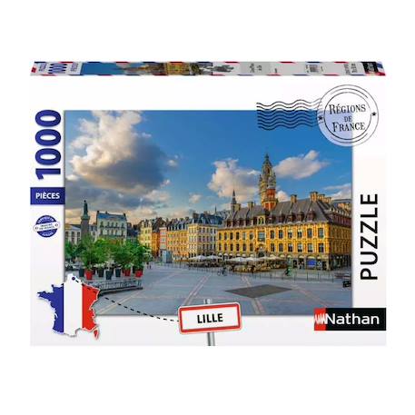 Puzzle grand'place de lille 1000 pcs Blanc 2 - vertbaudet enfant 