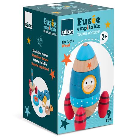 Fusée empilable surprise Bleu 4 - vertbaudet enfant 