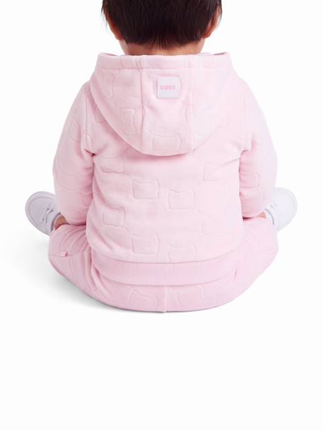 Ensemble fille 2 pièces gilet à capuche et bas Rose clair 6 - vertbaudet enfant 