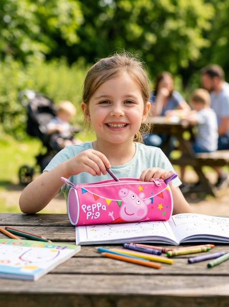 Trousse d'école cylindrique peppa pig porte-crayons Rose 2 - vertbaudet enfant 