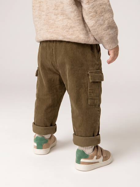 Pantalon bébé garçon velours kaki 7 - vertbaudet enfant 