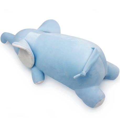 Peluche nemu nemu fanfan l'éléphant (58 cm) Bleu, blanc 3 - vertbaudet enfant 