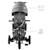 Tricycle Évolutif Kinderkraft EASYTWIST 5 en 1 avec Siège Rotatif 360°, Roues PU Increvables et Capote UPF50+ Beige+Gris+Noir+Rose+Vert 11 - vertbaudet enfant 