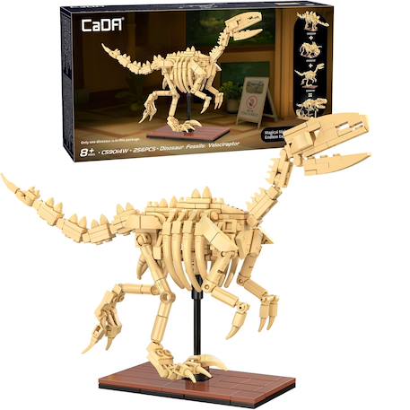 Squelette de vélociraptor 256 pièces Beige 4 - vertbaudet enfant 