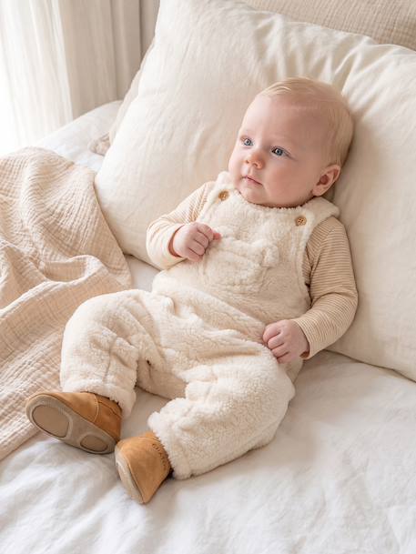 Ensemble salopette et body bébé garçon vanille 1 - vertbaudet enfant 