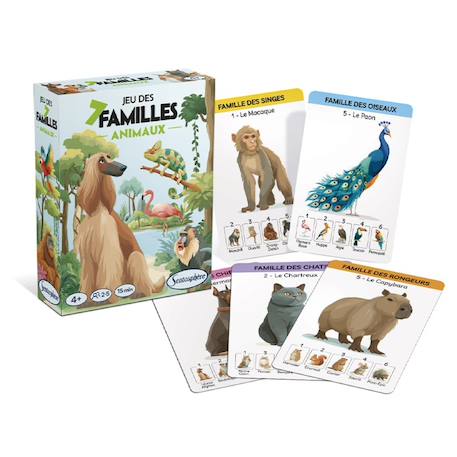 Jeu des 7 familles animaux Bleu 2 - vertbaudet enfant 