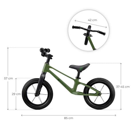 Draisienne ETER avec Cadre en Nylon Léger, Selle Réglable, Roues PU 12 Pouces et Poignées Antidérapantes Jaune citron+Noir+Rouge+Vert 24 - vertbaudet enfant 