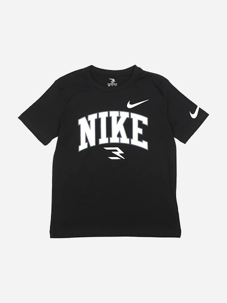 T-shirt  garçon col rond Noir+Vert / blanc 1 - vertbaudet enfant 