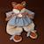 Doudou plat renard 29 cm Bleu+Rose 4 - vertbaudet enfant 