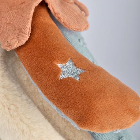 Doudou plat renard 29 cm Bleu+Rose 5 - vertbaudet enfant 