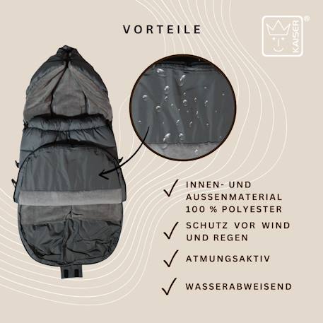 Chancelière pour poussette AKIKO Thermo anthracite 6 - vertbaudet enfant 