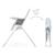Chaise Haute Bébé Kinderkraft BINCI pliable et compacte avec plateau réglable, harnais 5 points et repose-pieds Beige+Grey+Light grey 14 - vertbaudet enfant 