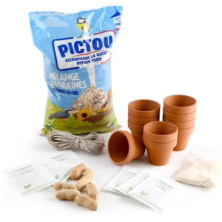 Coffret diy - 10 mangeoires à oiseaux Orange 2 - vertbaudet enfant 