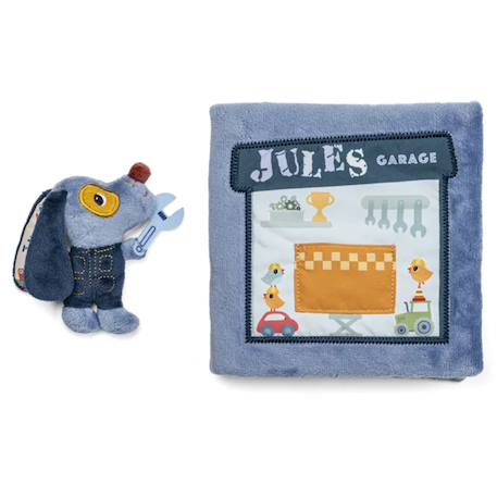 Livre d'activités le garage de jules Bleu 2 - vertbaudet enfant 