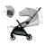 Poussette Kinderkraft APINO légère et compacte avec pliage automatique, dossier inclinable et roues increvables Gris+Noir 11 - vertbaudet enfant 