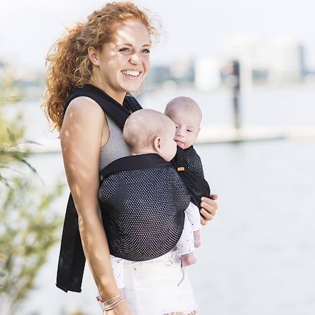 Porte bébé pour jumeaux twin mesh Noir 1 - vertbaudet enfant 