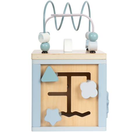 Cube de motricité en bois Bleu+Rose+Vert 3 - vertbaudet enfant 