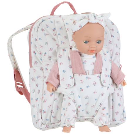 Sac à dos porte bébé pour poupée Rose, bleu, blanc 4 - vertbaudet enfant 