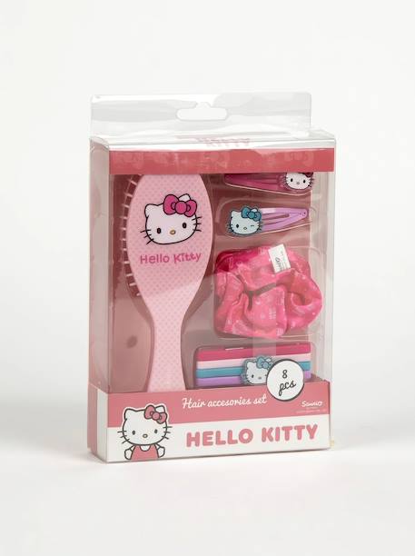 Set cheveux hello kitty fille - brosse, clips et chouchou Rose 3 - vertbaudet enfant 