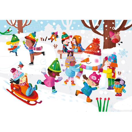 Livre puzzles en bois Bleu+Jaune+Orange 18 - vertbaudet enfant 