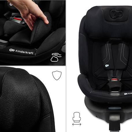 Siège Auto Kinderkraft XRIDER 2 i-Size avec Rotation 360°, ISOFIX, SPS+, H-GUARD+, EASY GROW + organisateur voiture Vert 4 - vertbaudet enfant 