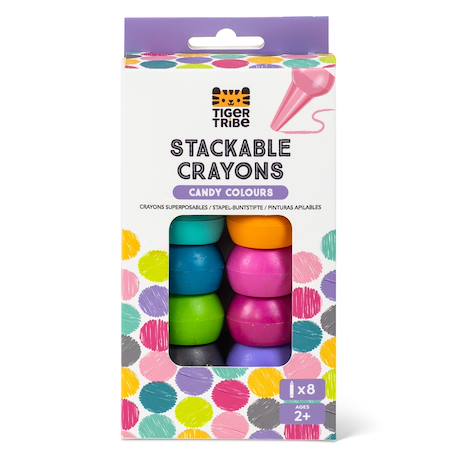 Crayons empilables couleurs acidulées Blanc 1 - vertbaudet enfant 